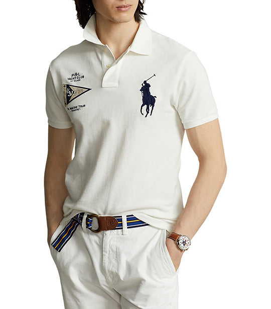 Polo Ralph Lauren Men's Custom Slim Fit Big Pony Mesh Polo Shirt - Large