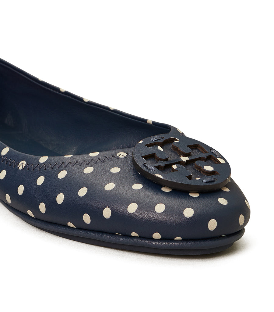 tory burch minnie travel ballet flat printed leather