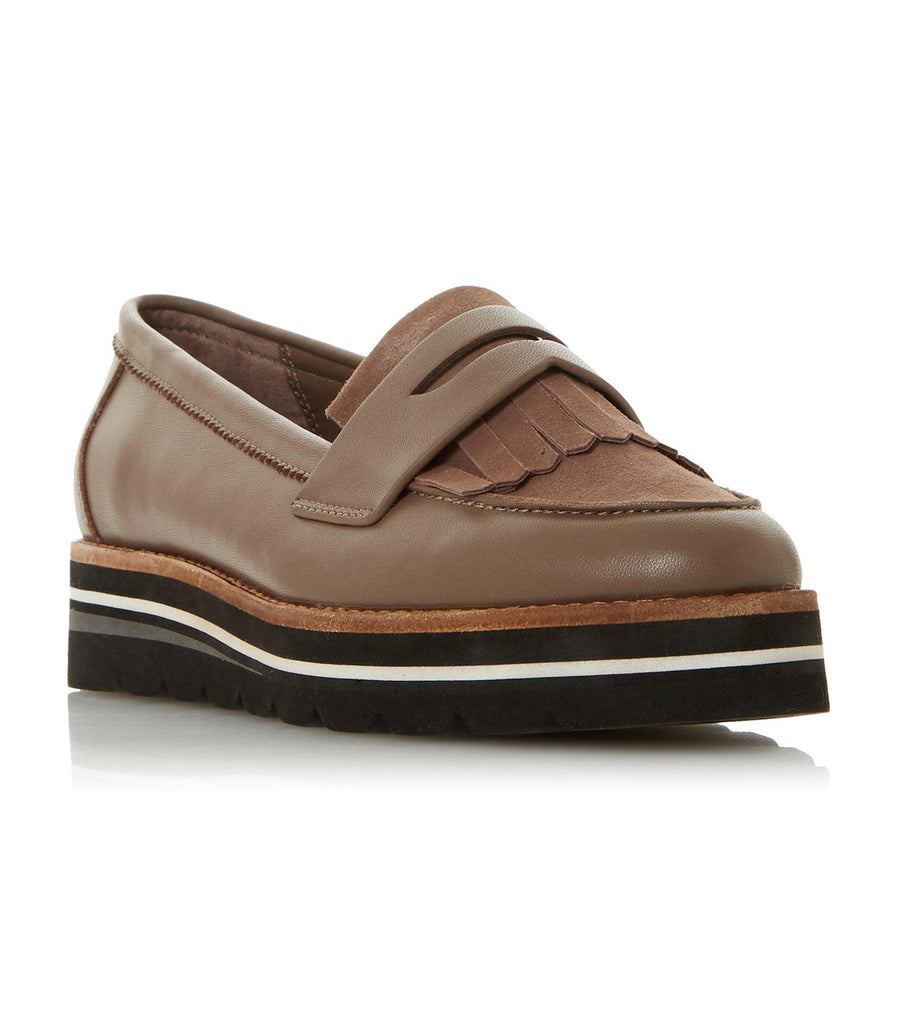 dune gracella flatform loafers