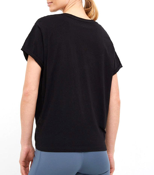 DKNY Sport knot front t-shirt with ombre logo in black - ShopStyle