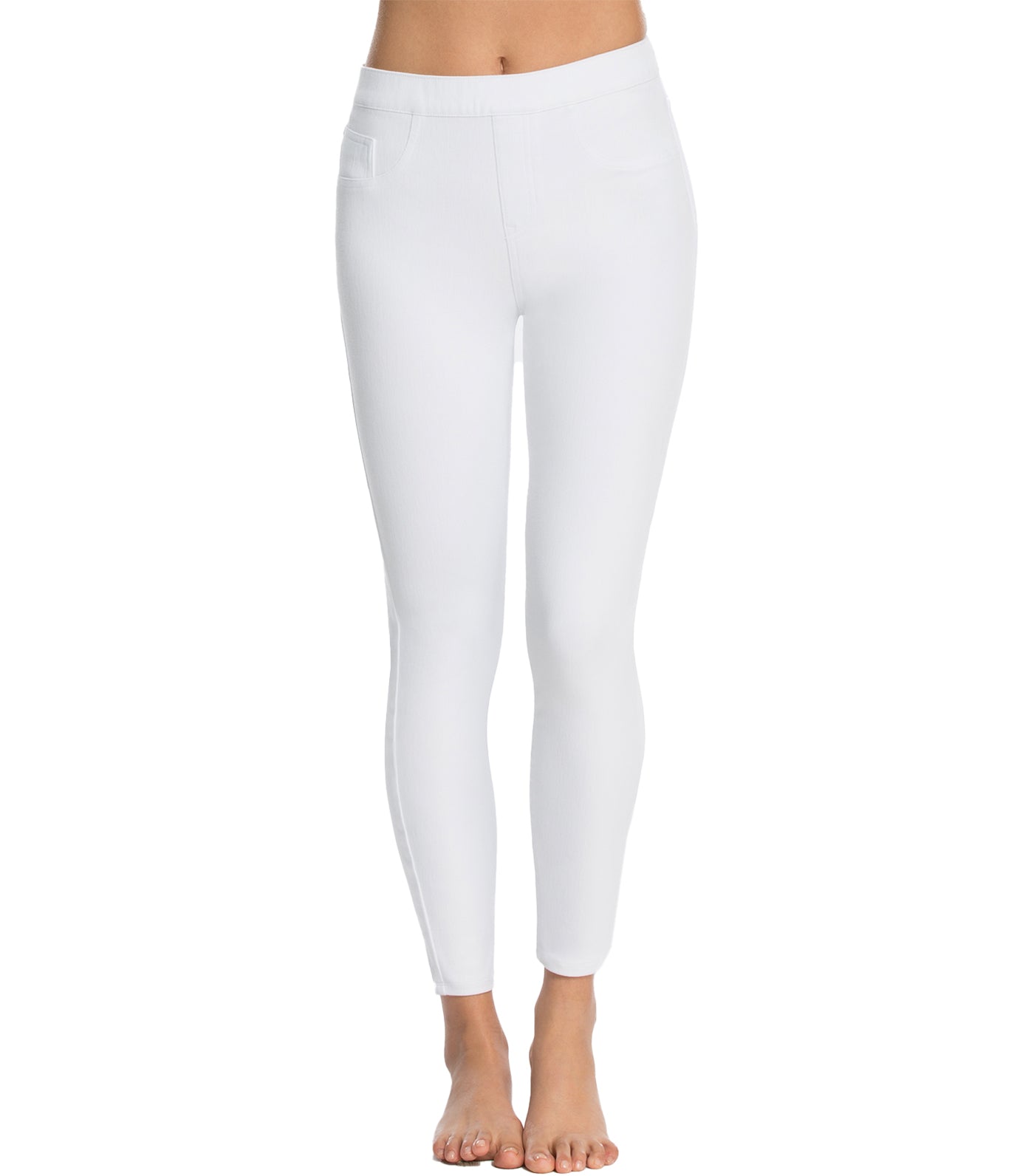 * New Spanx White Jeans Pull On Pants Women’s Size Medium Tall NWT T87