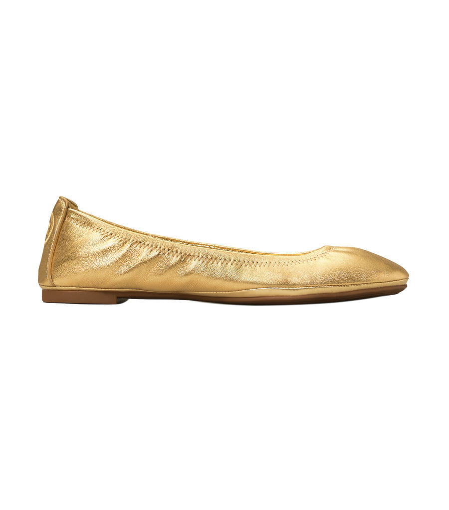 Tory Burch Eddie Metallic Ballet Flat 