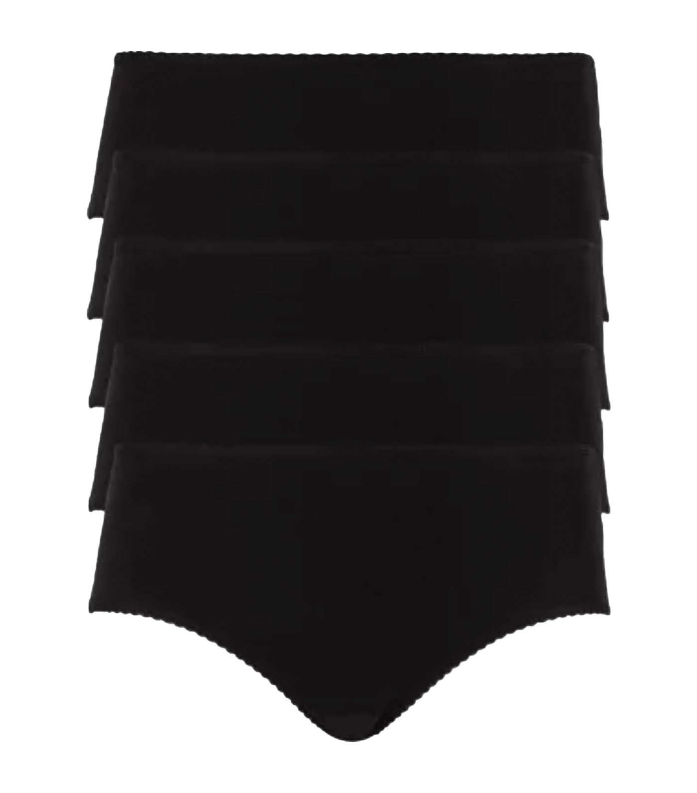 Marks & Spencer 5 Pack Cotton Lycra® Midi Knickers Black Mix