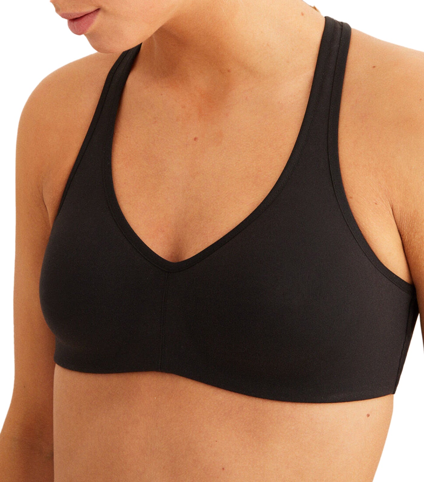 MLK Black Sports Bra Top with Leather detailing on side – Clear Cut  Marketing