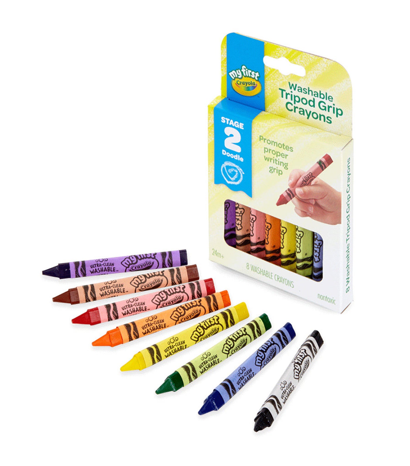 The Teachers' Lounge®  Washable Palm-Grasp Crayons, Pack of 12