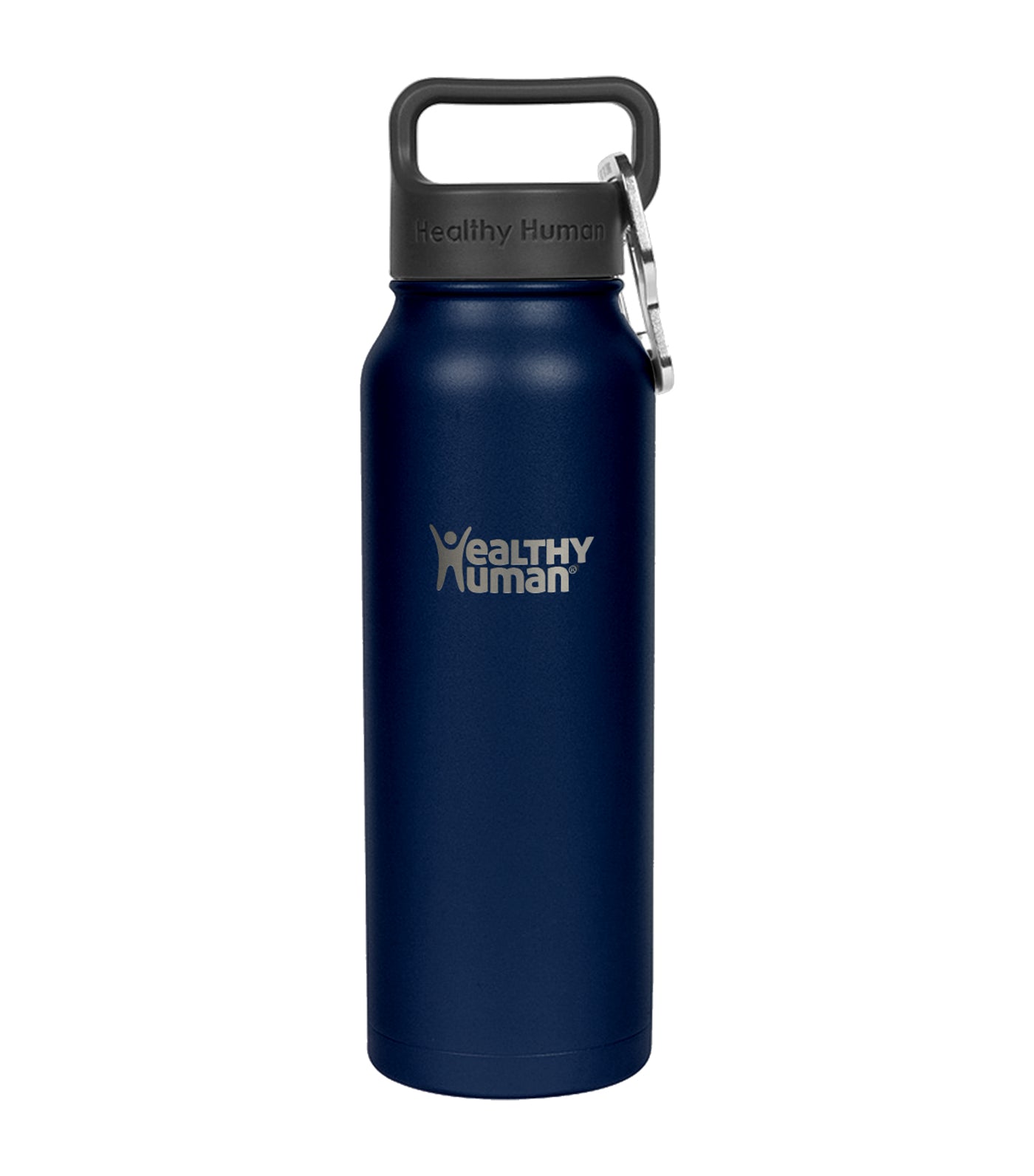 Healthy Human Stainless Steel Water Bottle (Pure Black, 32 oz/ 946 ml)