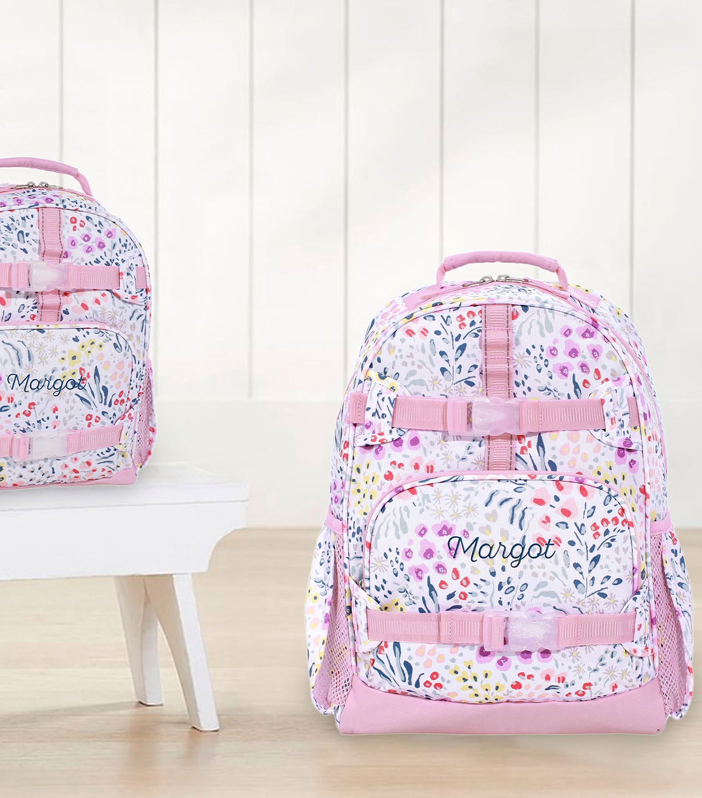 Mackenzie Pink Botanical Butterfly Backpacks