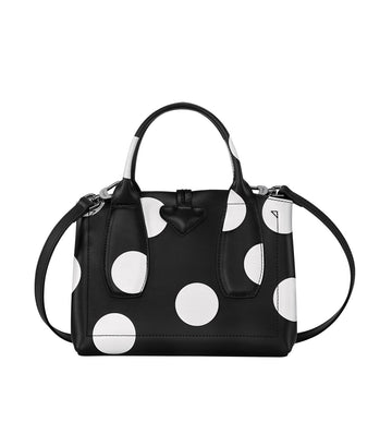 Roseau Polka Dots Top Handle Bag S Black