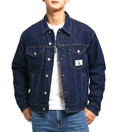 Unisex Padded Denim Jacket Denim Rinse