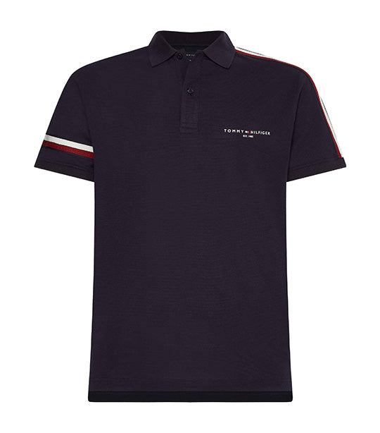 Global Stripe Polo Regular Placement Hilfiger Green Tommy
