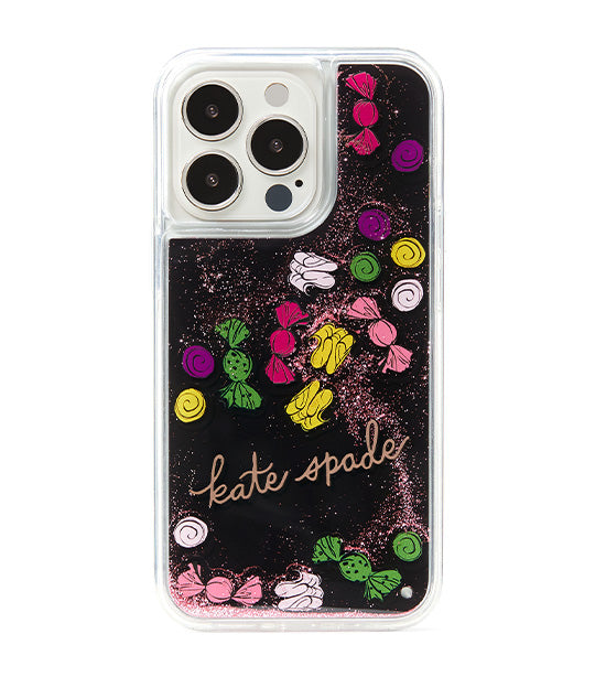 Kate Spade New York Bonbon Liquid Glitter Liquid Glitter Candy Phone Case  Black Multi – Rustan's