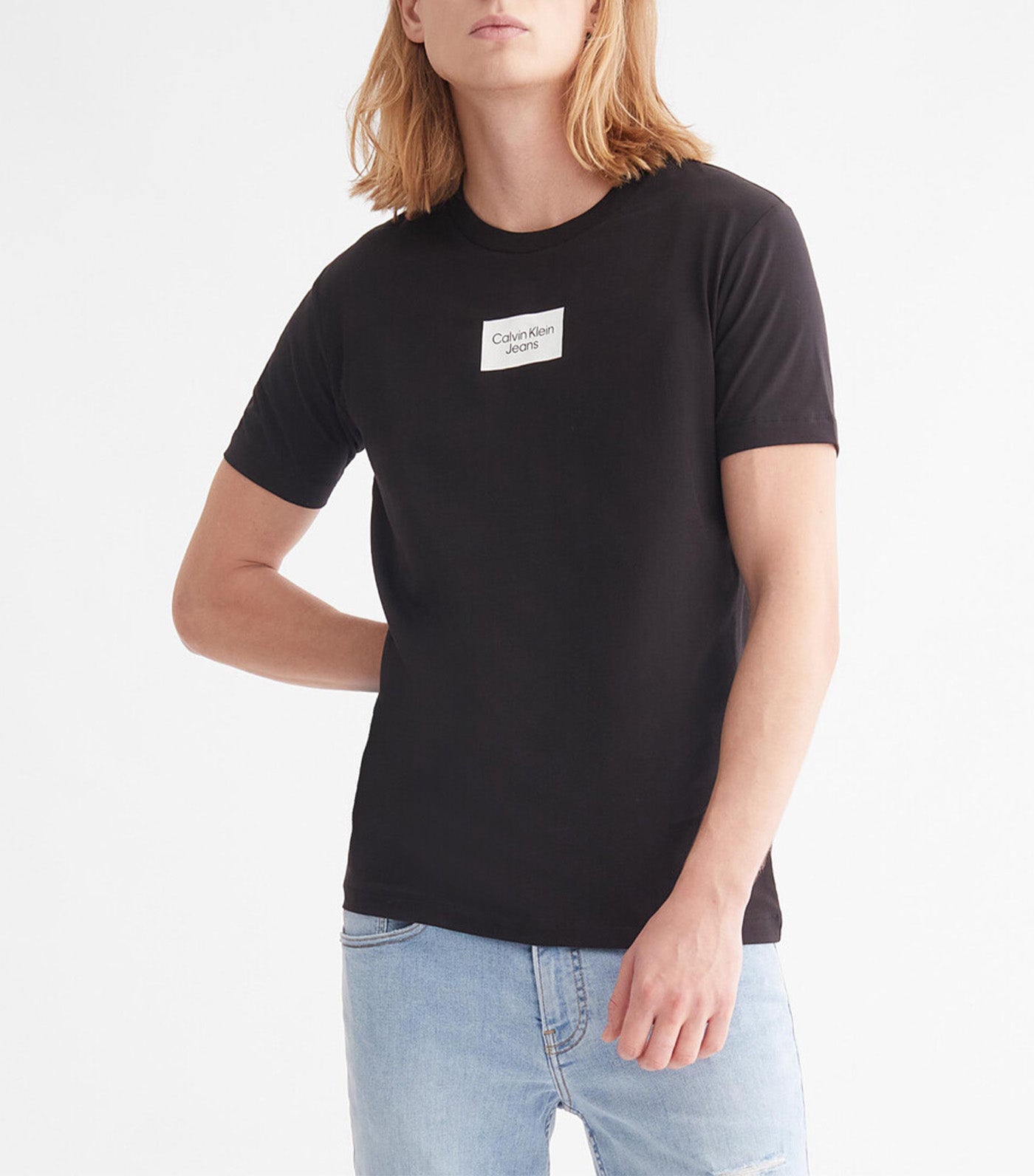 Calvin Klein Varsity Logo Baby Tee Black