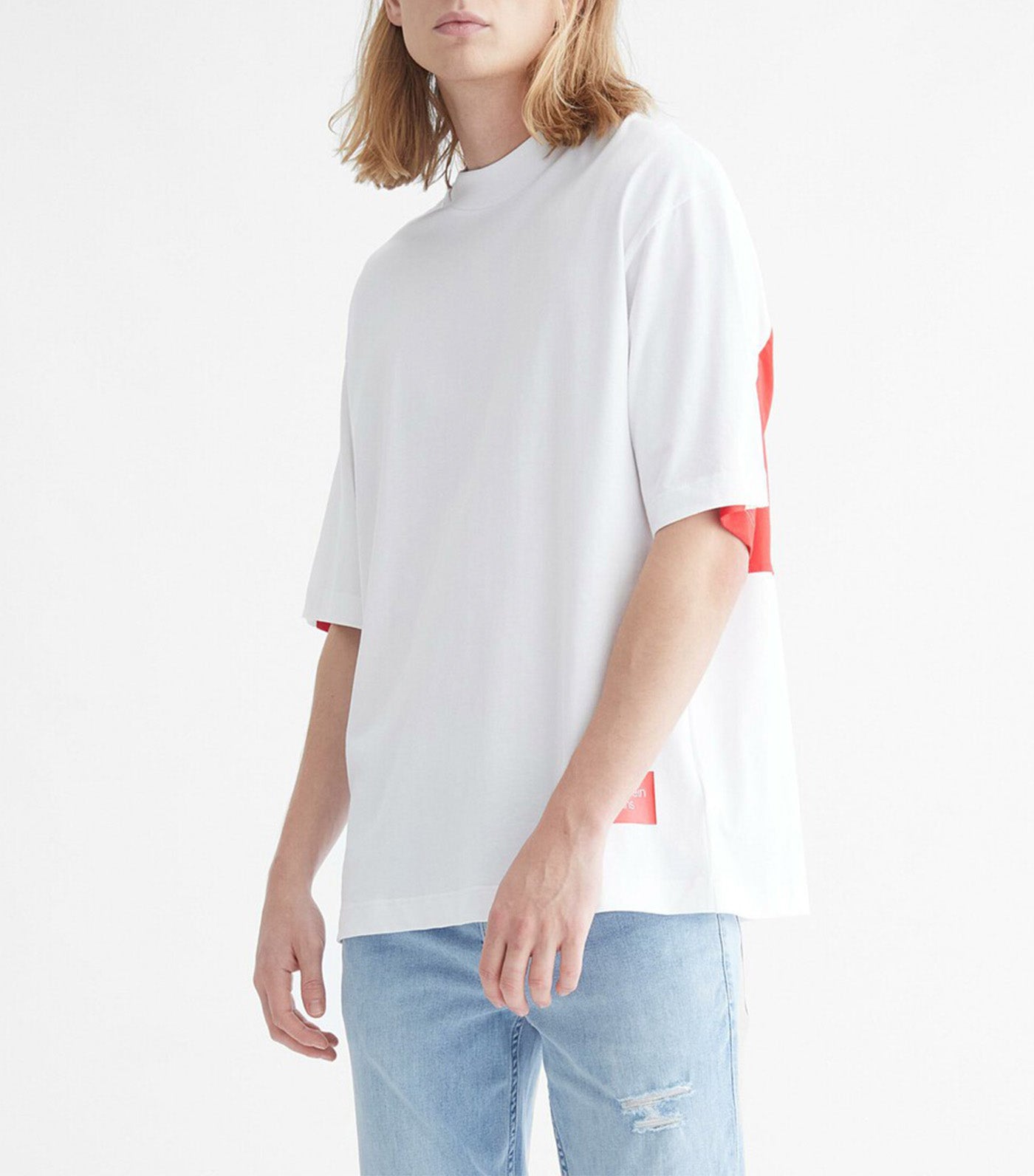 Buy Calvin Klein Ss Relaxed Archive Logo Crw - Calvin Klein Jeans in  Brilliant White 2024 Online