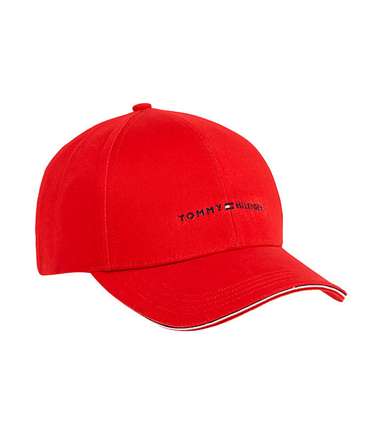 Tommy Hilfiger Men's Logo Applique Baseball Cap Rouge