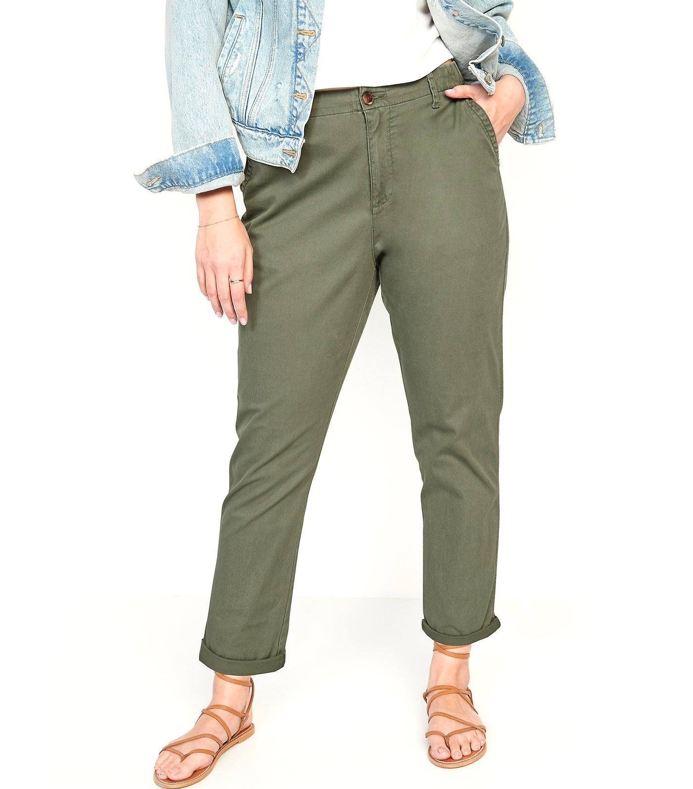 Old Navy High-Waisted OGC Chino Pants for Women Panther