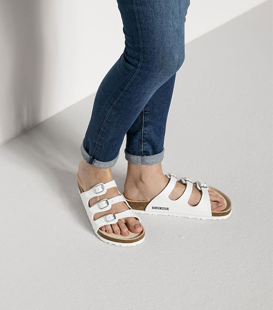 birkenstock florida soft footbed white