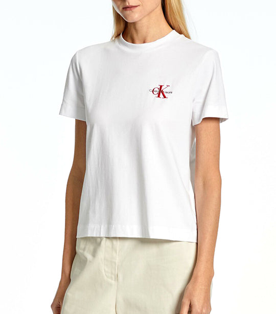 Tee Calvin Monogram White Klein