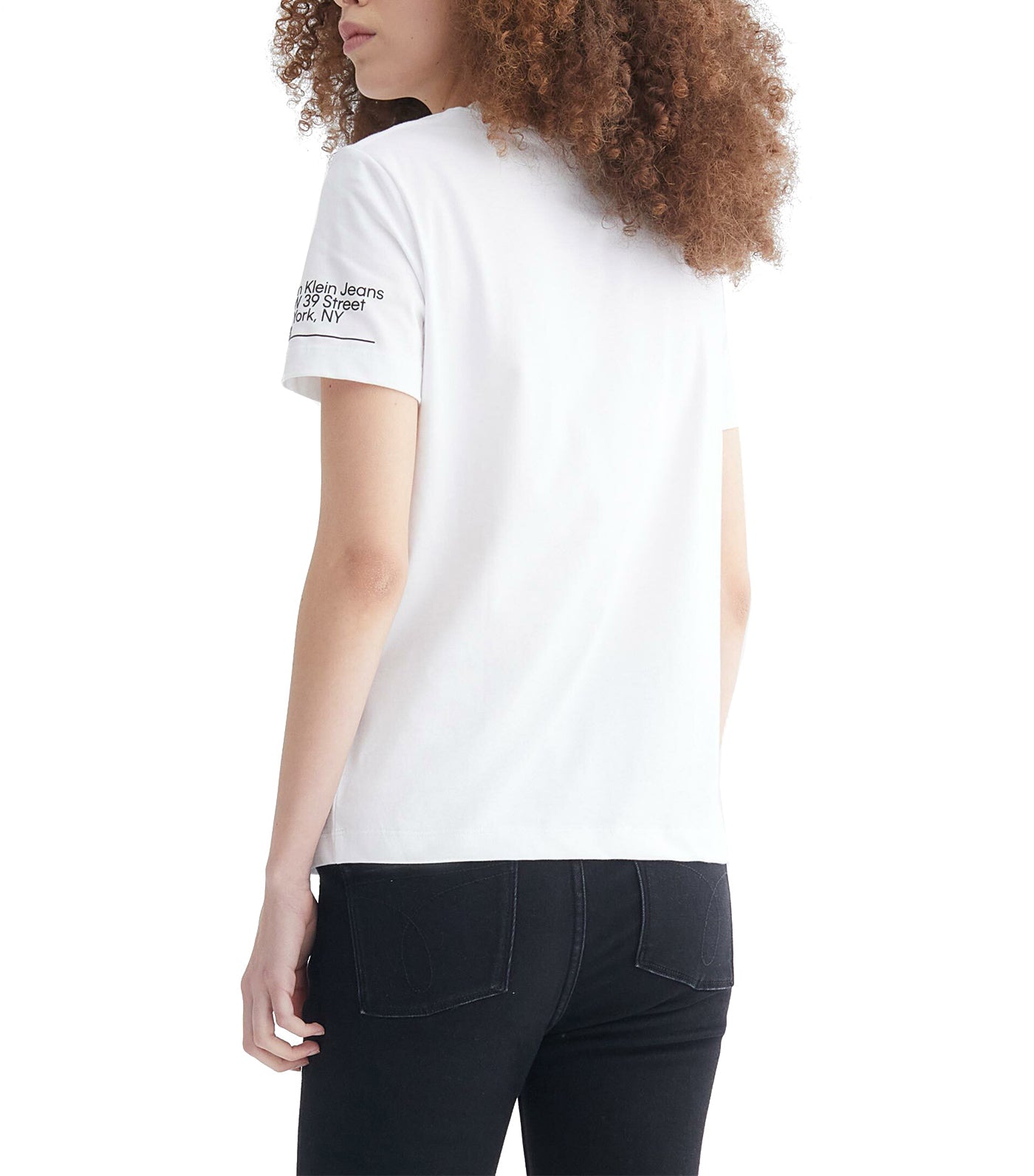 Calvin Klein Jeans CROPPED SLIM TEE - Basic T-shirt - eggshell/off