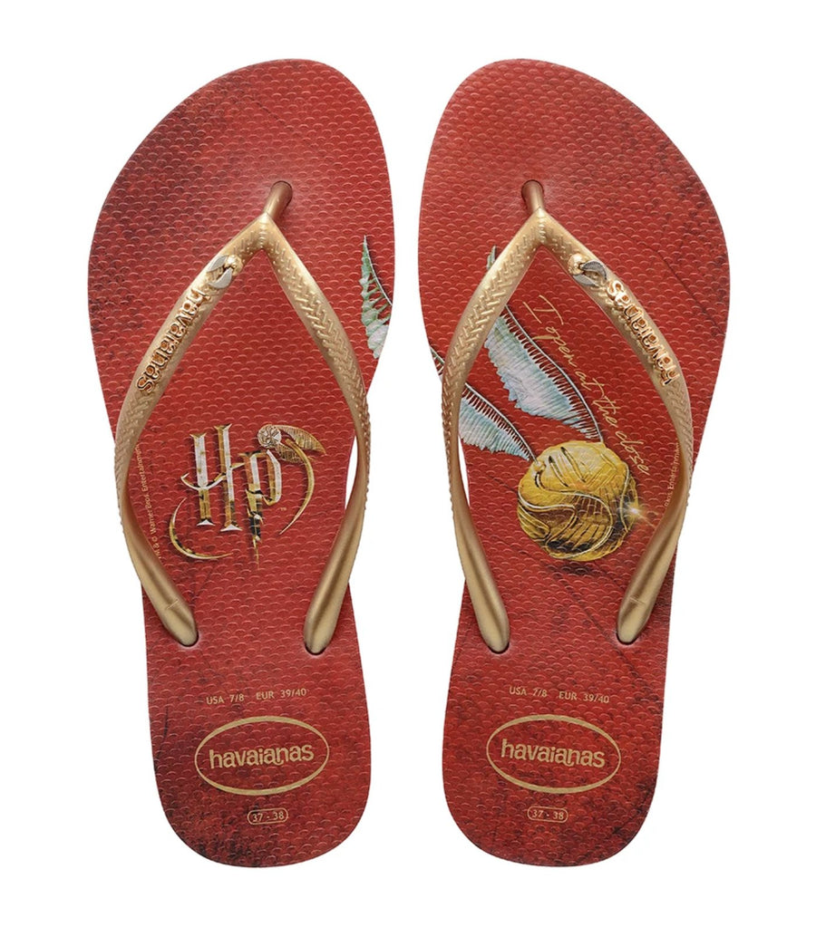 Slim Harry Potter Flip Flops - Red 