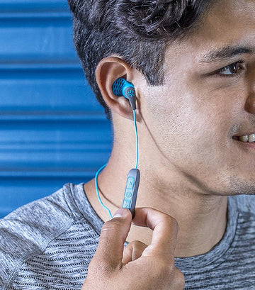 JBuds Pro Bluetooth Signature Earbuds Blue/Gray