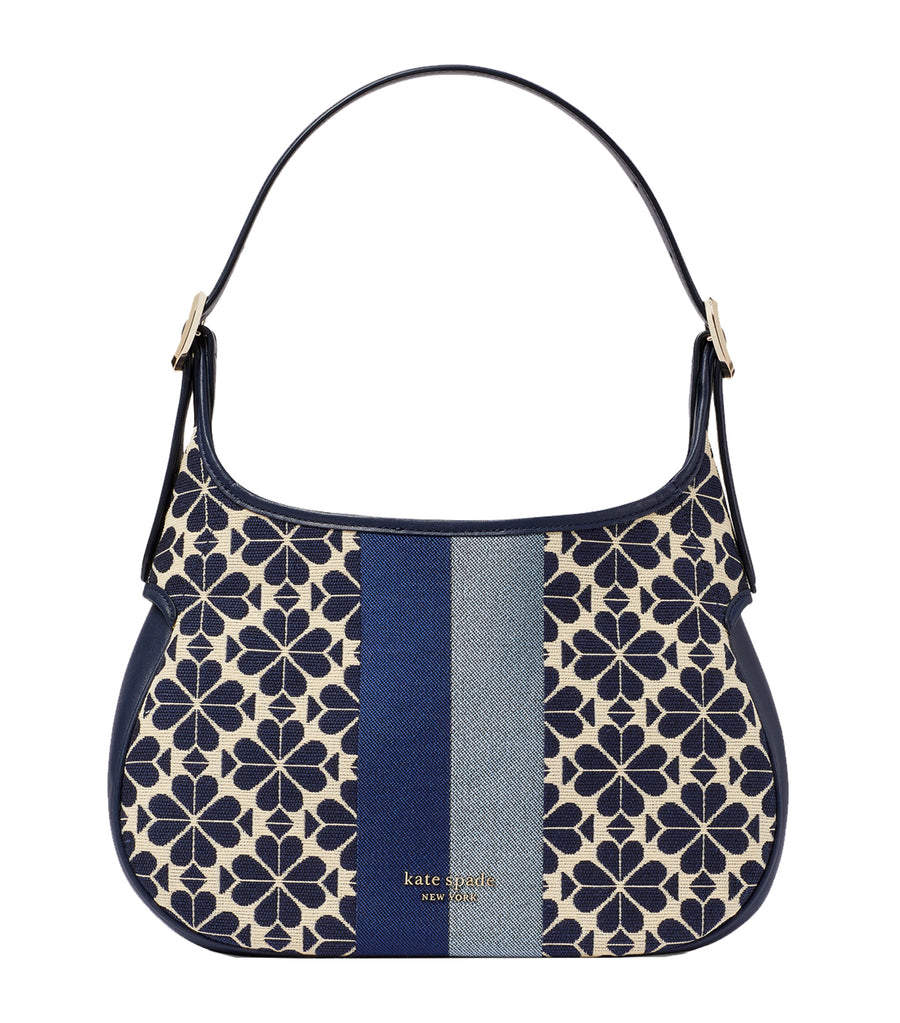 Kate Spade New York Spade Flower Jacquard Stripe Penny Small Hobo Bag Blue  Multi – Rustan's