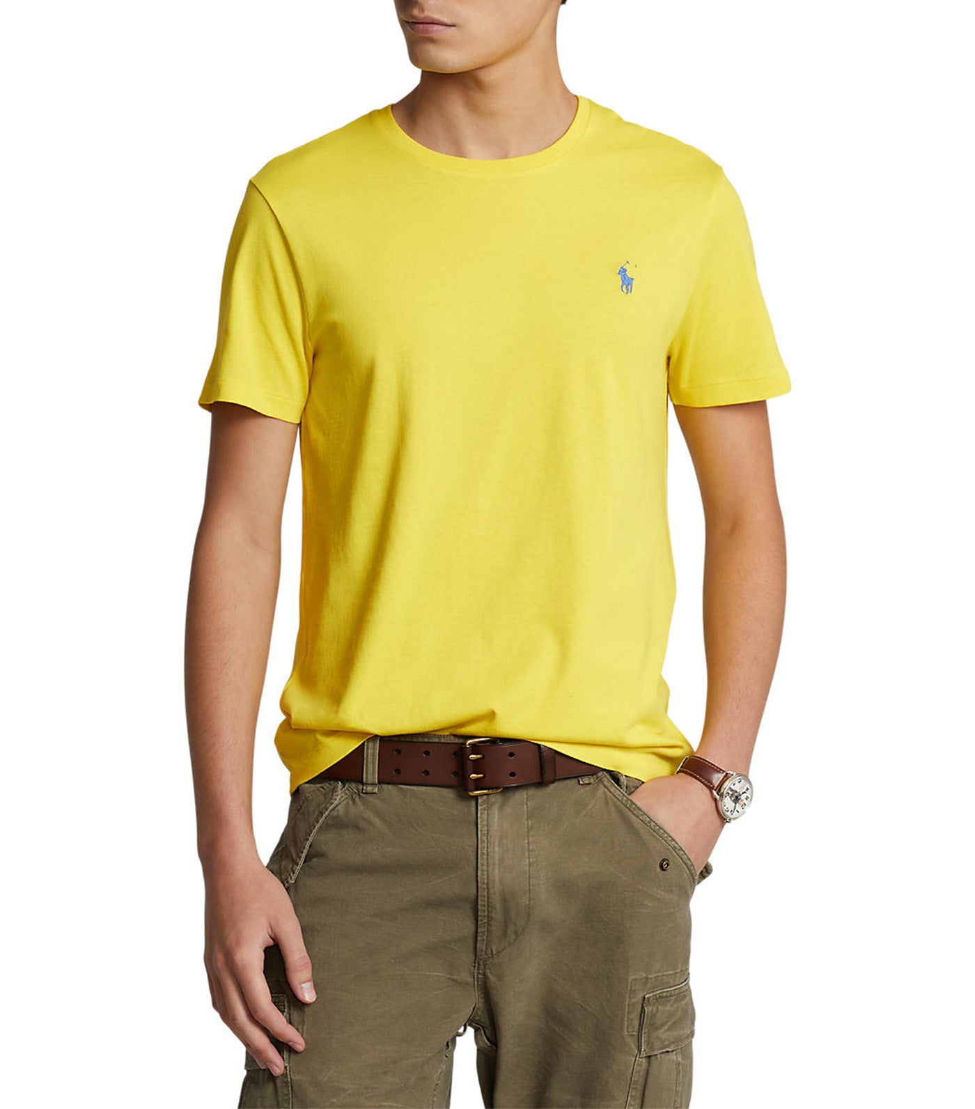 Polo Ralph Lauren Men's Custom Slim Fit Logo T-Shirt - Empire Yellow - XL