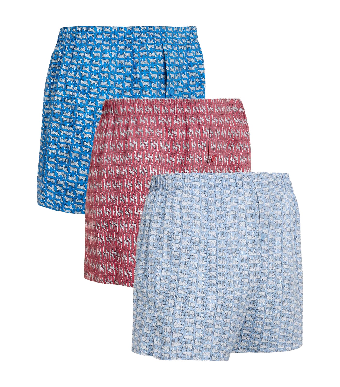 Marks & Spencer 3-Pack Pure Cotton Geometric Woven Boxers Multi