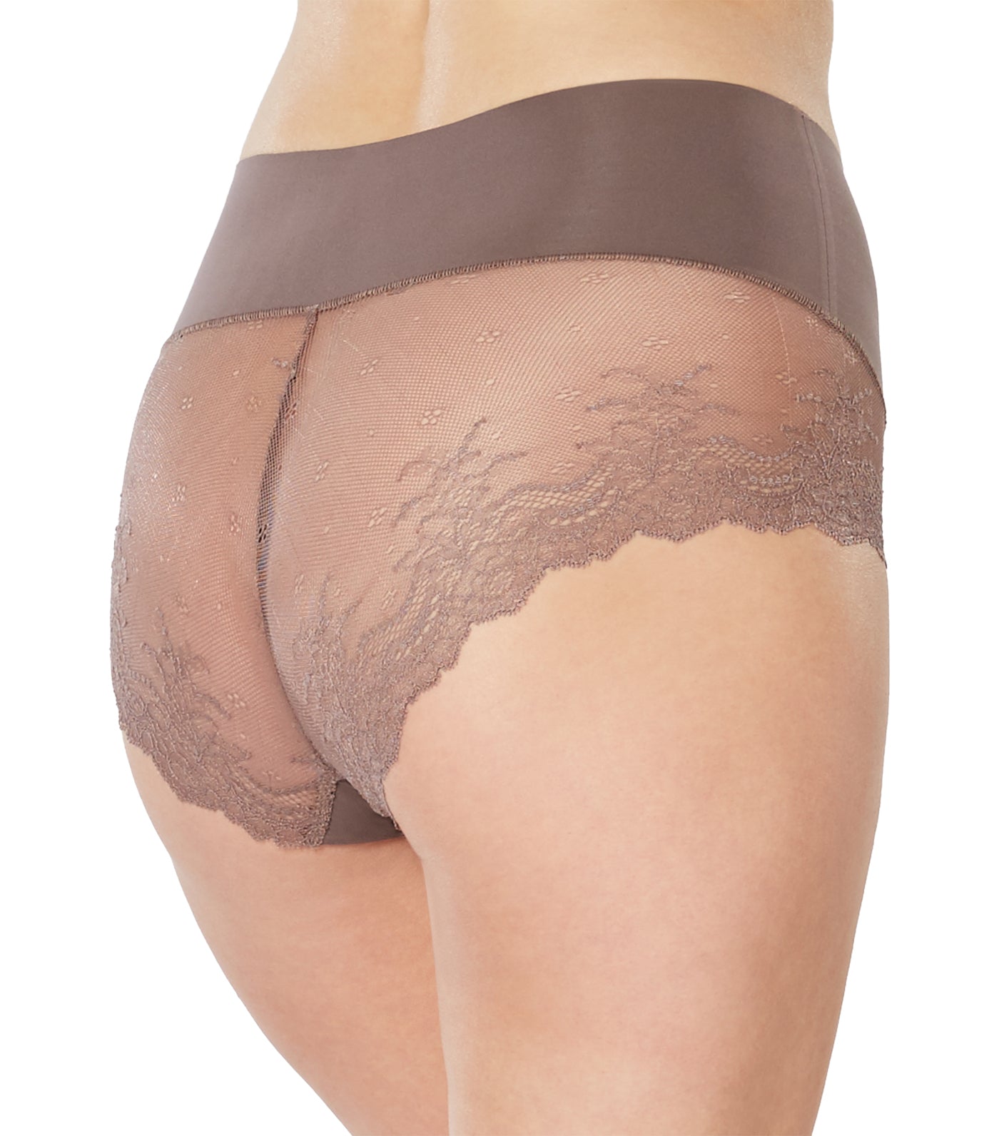 Spanx Undie-tectable Lace Hi-hipster Trouseries In Sage Mist