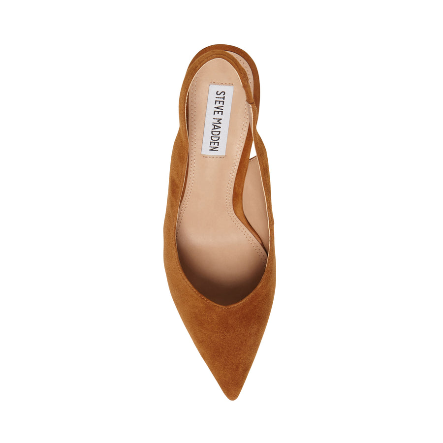 cognac suede pumps