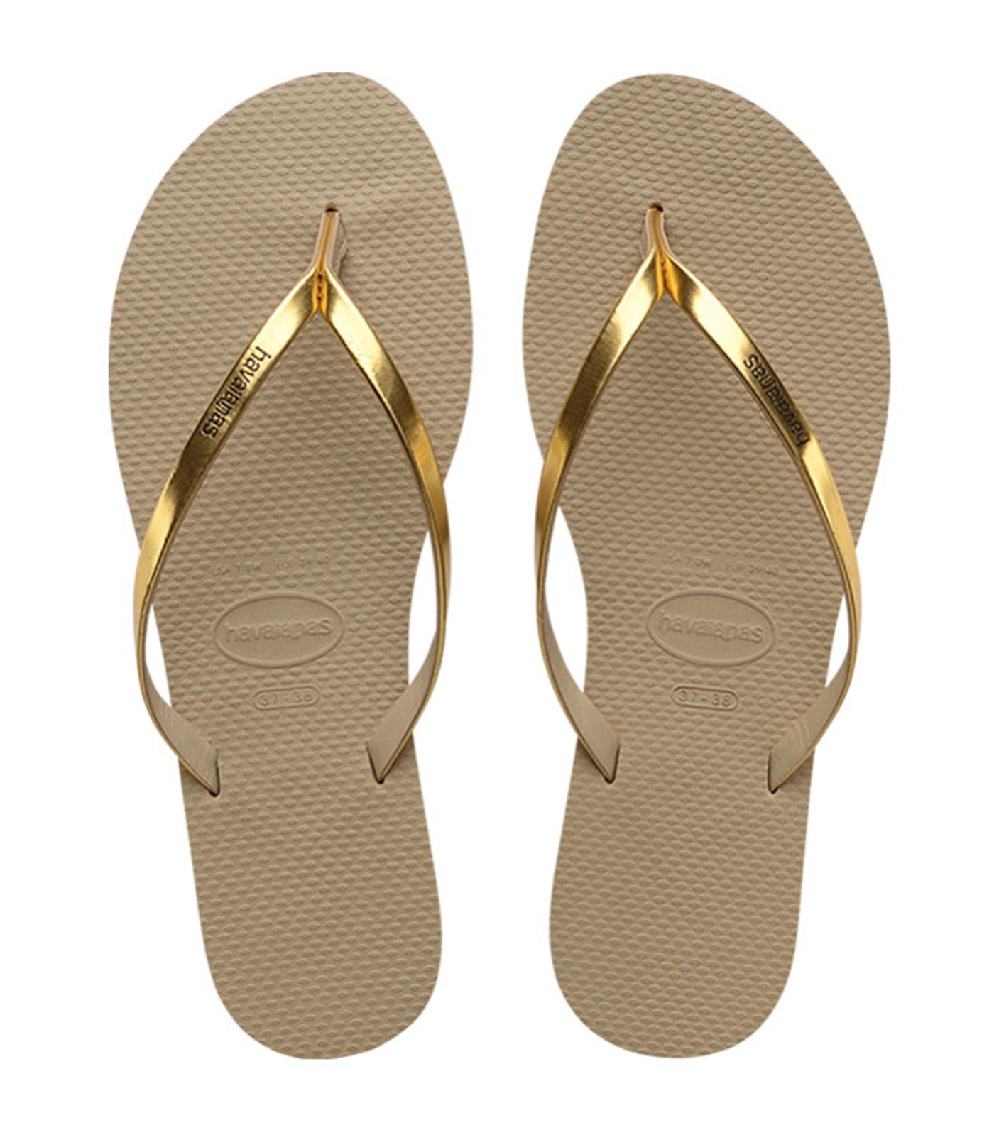 Havaianas You Metallic Flip Flops Rose Gold