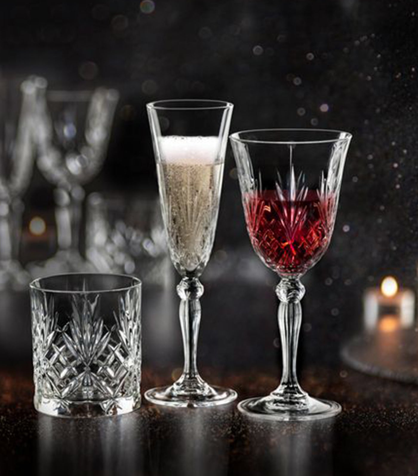 Horizon Lead-Free Crystal Red Wine Glass Sets