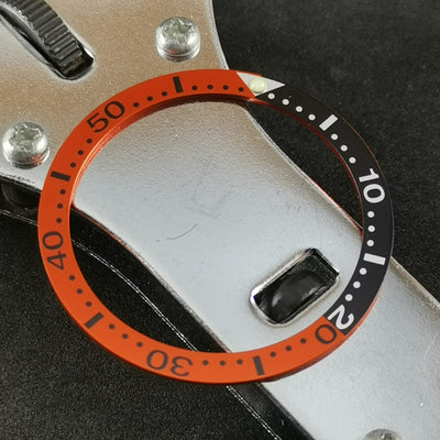 SRP Turtle Black Orange Aluminum Bezel Insert - Watch&Style