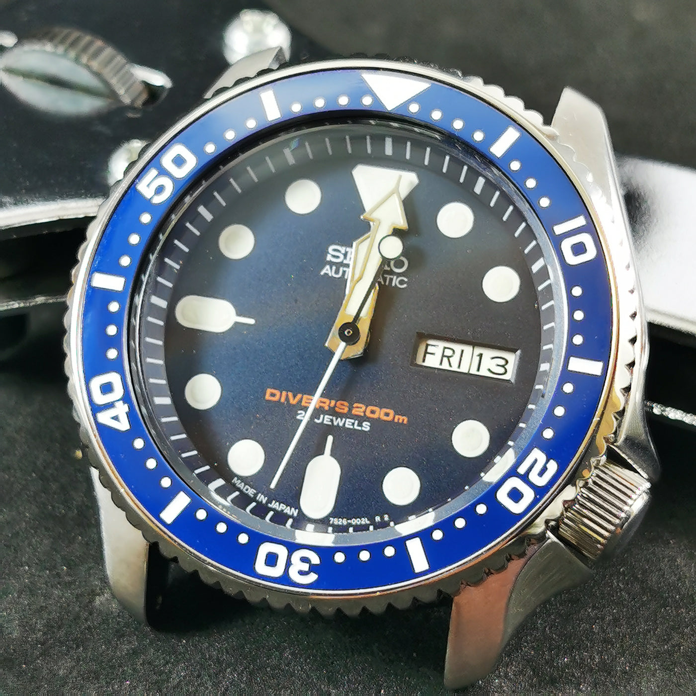 CI0017 SKX007 Dark Blue Ceramic Bezel Insert White – Watch&Style