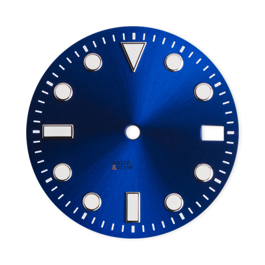 D1086 Sub Style Dial - Sterile Sunburst Blue - BGW9 lume – Watch&Style