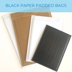 black paper padded bags