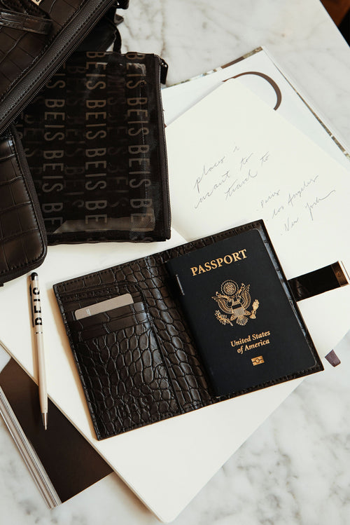 luggage and passport set