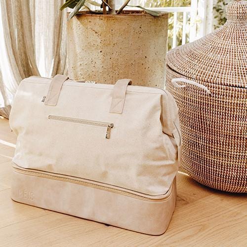 The Convertible Mini Weekender In Beige Beis Travel Béis 