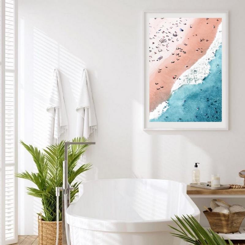 How to Display Wall Art Prints in the Bathroom - escape:living