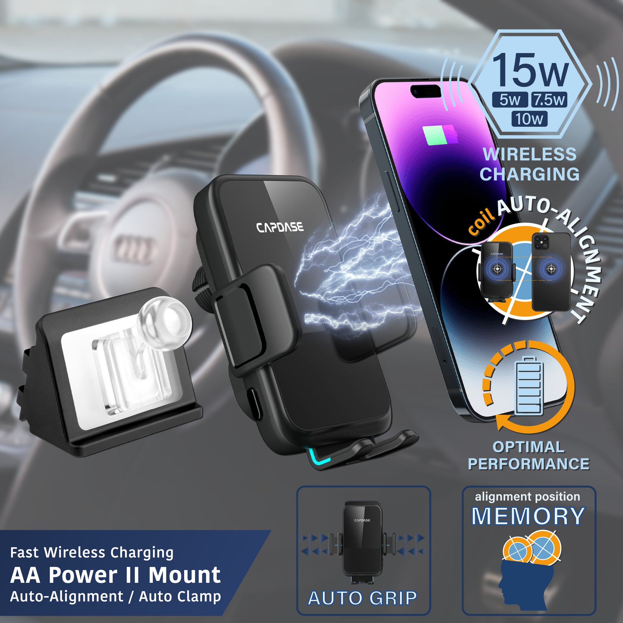 Baseus Car Mount Holder Mobil Fast Wireless Charger 15w Auto Clamp – Baseus  Indonesia