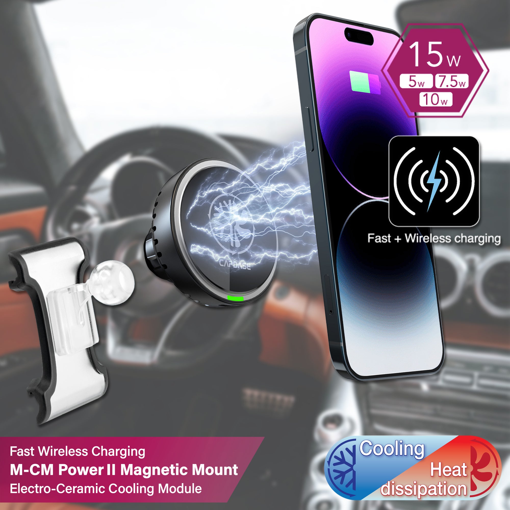 Buy X.Cell MagSafe Wireless Car Charger 15w in Qatar 