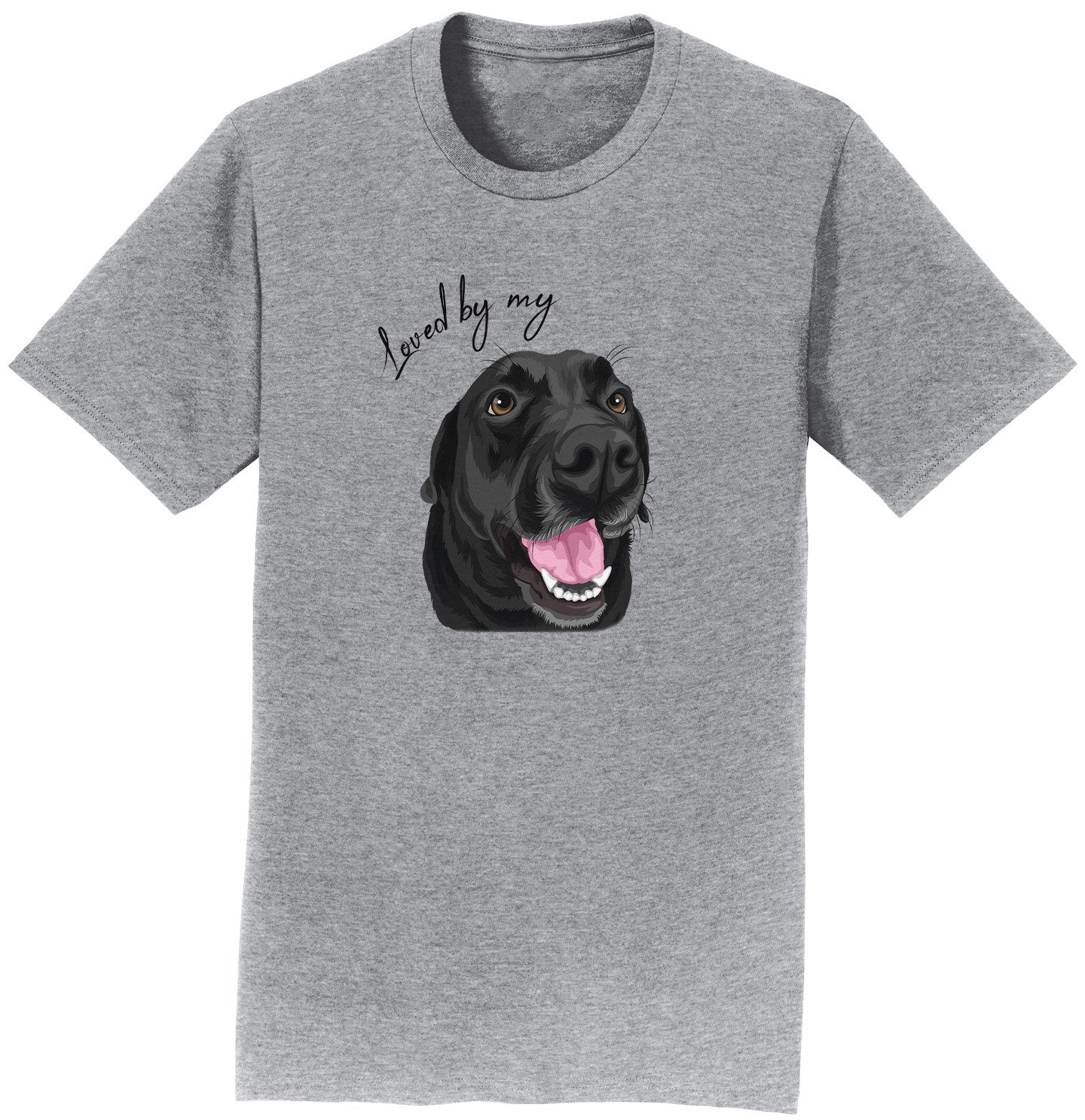 Loved By My Black Lab - Personalized Custom Adult Unisex T-Shirt ...