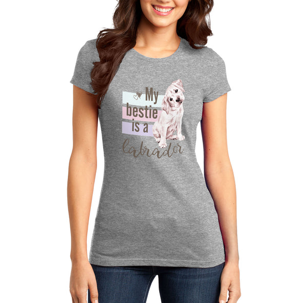 My Bestie is a Labrador - Women's Fitted T-Shirt