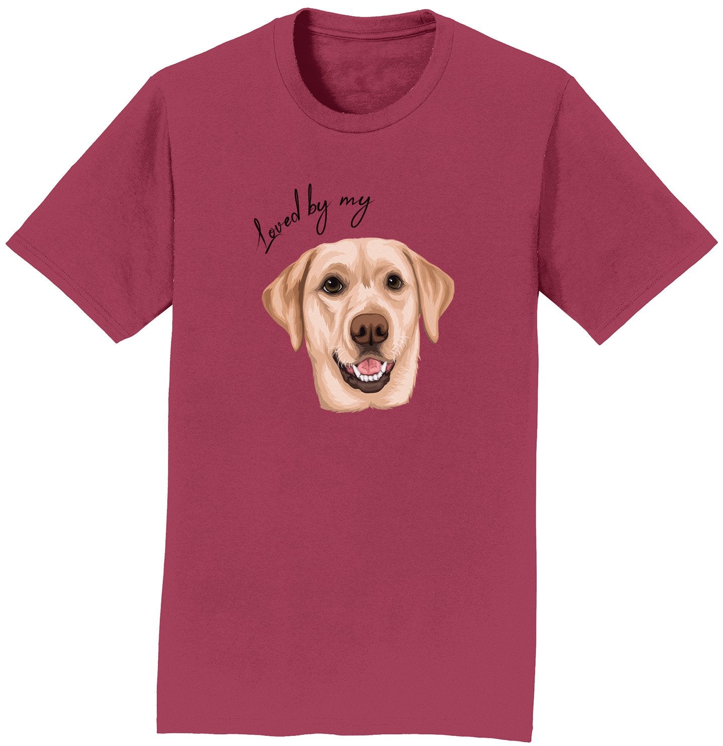 Loved By My Yellow Lab - Personalized Custom Adult Unisex T-Shirt ...