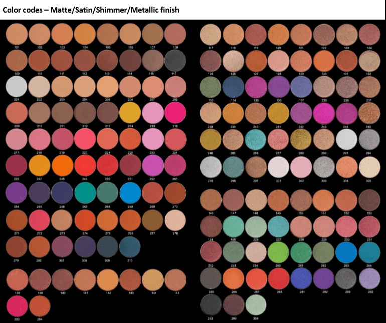 Normal Eyeshadow Sample Pack (163 colors)