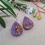 Shapes Earrings - Teardrop Royal Purple