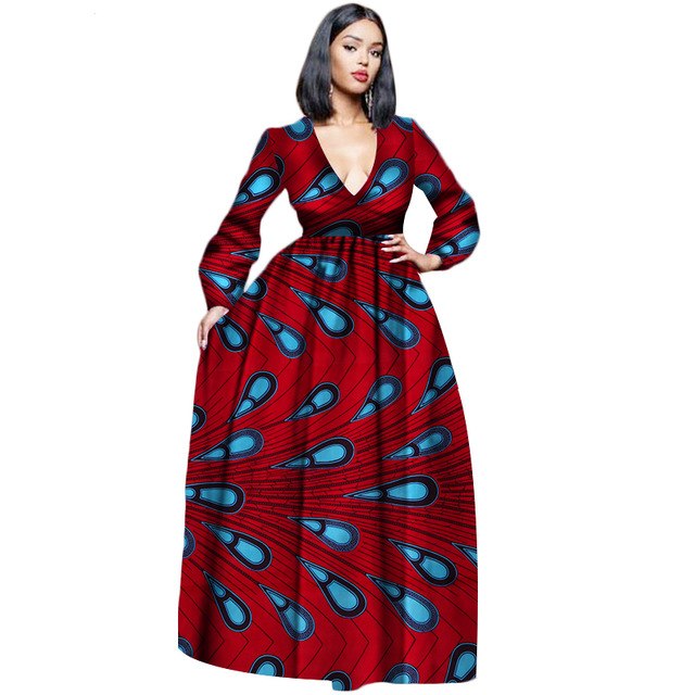 Wax Cotton African full sleeve Dress