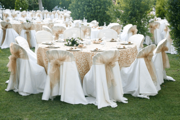 chair covers and table linens rentals