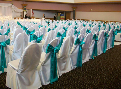 Satin Banquet Chair Covers and Sashes
