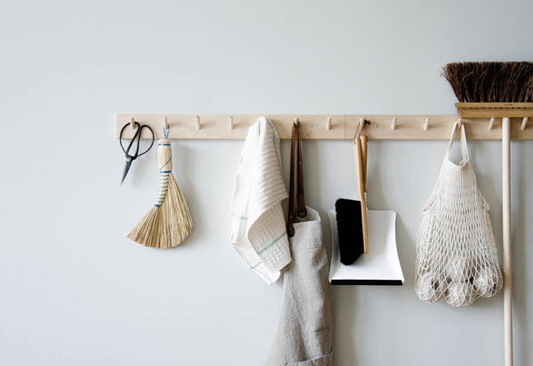 Totally Hooked: A Wood DIY Peg Rail Organizer - Paper and Stitch