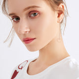 18K Gold European And American Fashion Heart-Shaped Drop Ear Line Small Fresh Ladies Earrings